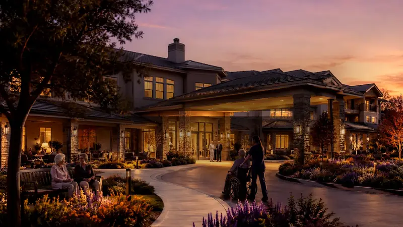 Welcoming senior living community representing Sierra Regency lead generation campaigns